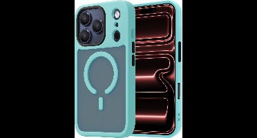 Hoesje - Geschikt voor Apple iPhone 17 Pro Max - Magsafe Compatible - Sterk & Shockproof - Back Cover - Shock Proof Case - Telefoon Hoes Shockproof - Lichtblauw