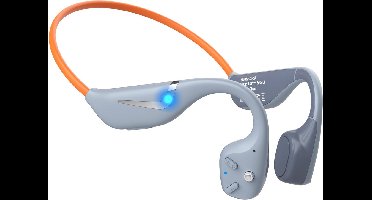 Bone Conduction Headphone - Koptelefoon voor Activiteiten - Draadloos - Bleutooth - Grijs met Oranje