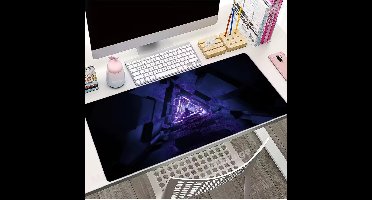 Neon Abstract Gaming Muismat – 700×300×2 mm – XL Desk Mat – Antislip Rubber – Super Smooth Oppervlak – Duurzame Gestikte Randen – Bureau Onderlegger voor Laptop & PC