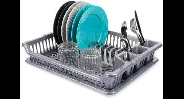 Orion - Afdruiprek - 46x37x8,5 cm - Grijs - Zonder BPA