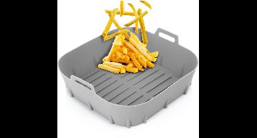 Vilde - Silikonenvorm voor Air Fryer - Grijs - 22 cm - Vierkant