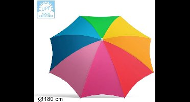 Atosa 180 Cm Orientable Nylon Upf 19/22 Mm Parasol Veelkleurig