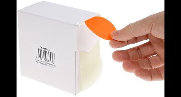 Rillprint ronde etiketten | diameter 50 mm | rol van 500 stuks | fluo rood