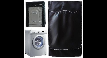 wasmachine hoes - voorlader drogerhoes - waterdicht - stofdicht - zonwerend - Geschikt voor opzet- en droogkasten buiten - geschikt voor de meeste wasmachines en drogers op de markt - 60x55x85 cm - zwart