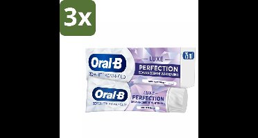 Oral B - Tandpasta - 3D White Advanced - Luxe Perfection - 75ml - Bulkverpakking - 3 stuks