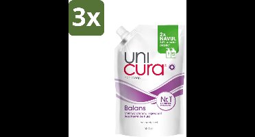 3 x Unicura – Vloeibare Handzeep Navulling – Balans – 500 ml - Kabel - Kabels - Kabelsysteem - Kabelsysteem