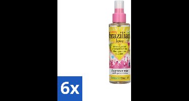6 x Treaclemoon – Body Mist – Brazilian Love – 150 ml - Lichaamsspray - Verfrissend - Hydraterend - Guarana - Zomerse Geur