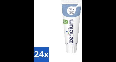 24 x Zendium - Tandpasta - Fresh+ White - 75 ml - Tandpasta - Frisse Adem - Witte Tanden - Enzymen - Fluoride