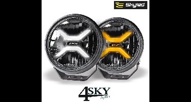 SkyLED CRUX 7X 7 Inch– Krachtige LED-verstraler met dynamisch positielicht wit/amber 7.333 Lumen 80 watt