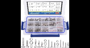 665 stuks M3 M4 M5 M6 Roestvrij Staal Schroeven, Moeren, Wasmachines en Veerringen Set