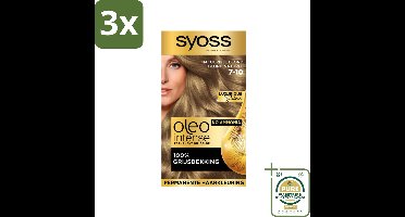 Syoss Oleo Intense - Haarverf - 7-10 - Natuurlijk Blond - 115ml x 3