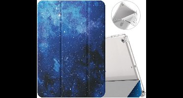 MoKo iPad 10.2 hoesje voor iPad 9e generatie 2021/iPad 8e generatie 2020/iPad 7e generatie 2019, zachte matte achterkant slanke hoes met standaard voor iPad 10.2 inch, automatisch waken/slapen, blauwe