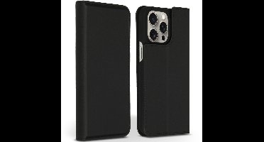 Accezz Hoesje - Geschikt voor Apple iPhone 15 Pro Max - Premium Leather Slim Bookcase - Zwart