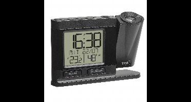 TFA Dostmann 60.5017.01 Wekker Zendergestuurd Zwart Alarmtijden 1