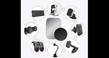 New Age Devi - Handige metalen plaatjes voor in de auto 2 stuks magneet plaatjes voor telefoonhouder Multifunctioneel magneet plaatje Universele telefoon sticker