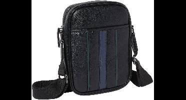 Ted Baker Schoudertas Keiigan Stripe Flight Bag Black Zwart