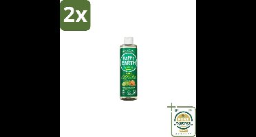 Happy Earth – Douchegel – 100% Natuurlijk Bergamot Cedarwood – 300 ml - Voordeelverpakking - 2 stuks - Vegan douchegel - Biologische douchegel