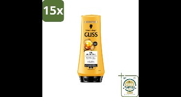 15 x Gliss - Hair Repair - Conditioner Oil Nutritive voor Intensieve Voeding - 200 ml - Grootverpakking - Haarverzorging - Droog Haar - Voedend Haar - Haarherstel - Haarverzorging Voor Lang Haar