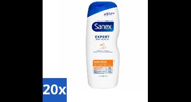 Sanex - Douchegel - Dermo Sensitive - Voor Gevoelige Huid - 600 ml - Bulkverpakking - 20 stuks