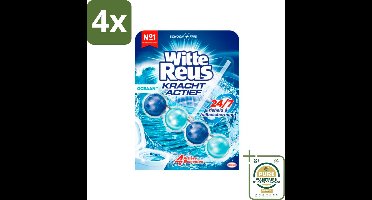 Witte Reus - Kracht Actief Toiletblok - Oceaan - 1 Toiletblok - Voordeelverpakking - 4 stuks - Frisse geur - Reinigingsmiddel toilet