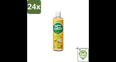 Happy Earth – Douchegel – 100% Natuurlijk Jasmine Ho Wood – 300 ml - Voordeelverpakking - 24 stuks - Natuurlijke douchegel - Jasmijn en ho wood