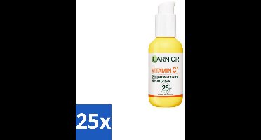 25 x Garnier - SkinActive - Serum Cream - Glow Booster - Vitamine C & SPF 25 - 50 ml - Glow Booster - Vitamine C - SPF 25 - Serum Crème - Huidverzorging