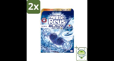 Witte Reus - Blauw Actief Toiletblok - Hygiëne - 1 Toiletblok - Voordeelverpakking - 2 stuks - Toiletblok - Toilet schoonmaak