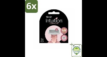 Wilkinson Sword - Navulmesjes - Intuition Complete - Compatibel - 3 mesjes - Voordeelverpakking - 6 stuks - Scheermesjes - Scheermes