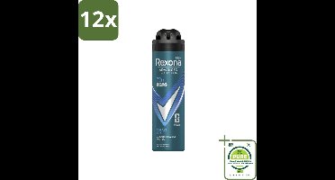 Rexona Men - Deodorant Spray - Cobalt Dry - Sportieve Frisheid - 150 ml - Voordeelverpakking - 12 stuks - Rexona Men - Antitranspirant