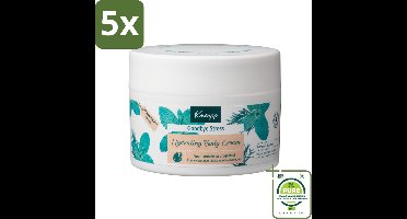 5 x Kneipp - Body crème - Goodbye Stress - Watermunt & Rozemarijn - 200 ml - Grootverpakking - Lichaamscrème - Stressvermindering - Ontspannende Crème - Hydraterende Crème - Watermunt