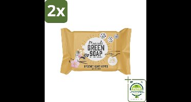 Marcel's Green Soap - Hand doekjes - Vanille & Cherry Blossom - Mild & handig - 15 Doekjes - Voordeelverpakking - 2 stuks - Hygiënische handdoekjes - Handreiniger