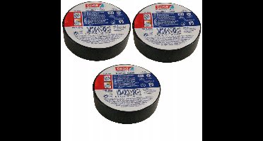 3x Tesa PVC IslaytatApe 20m x 19mm zwart