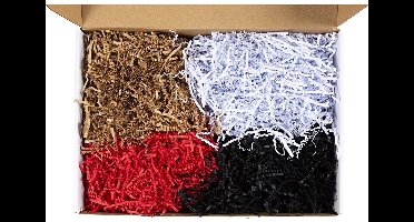 CC Crinkle Papier Zwart, Bruin, Rood en Wit 4x50 gr