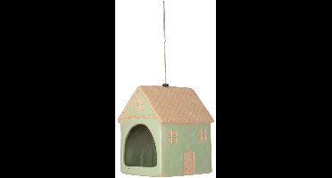 CJ Wildlife Vogelvoederhuisje voor Kleine Vogels & Tuinvogels - Suvila - Hangend Voederhuisje - Keramisch Voederhuis - Groen