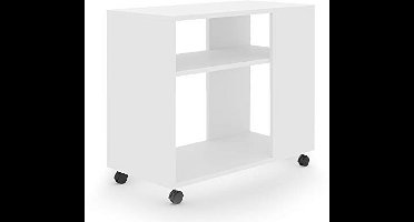 Vicco Coffee table "Rolli", White, 70 x 60 cm