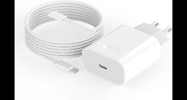 30W USB C Lader - Snelle Oplader voor Smartphones en Tablets met 2M Kabel