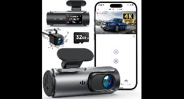 RVV® Dashcam Voor en Achter - Autocamera - Dashcamera - Nachtzicht - Zwart- 8cm x 4cm x5cm