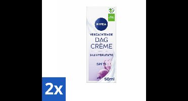 2 x NIVEA - Essentials Sensitive Dagcrème - Gezichtscrème - SPF 15 - Voor de gevoelige huid - 50 ml - Nivea Dagcrème - Gevoelige Huid - Dagcrème SPF 15 - Hydraterende Crème - Kalmerende Crème