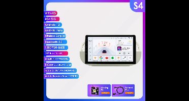 9 Inch Android Autoradio FIAT 500 – Multimedia Speler – Navigatie Systeem – Touchscreen Radio – Draadloze CarPlay Android Auto – Groot Scherm – Ingebouwde GPS