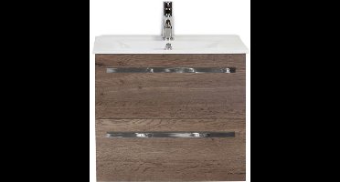 Seville Badmeubelset 60 cm - Tabacco - Keramische Wastafel Wit Enjoy