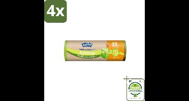 Swirl – Vuilniszakken – Trekband Geparfumeerd Actif Fresh – 35 L – 9 zakken - Voordeelverpakking - 4 stuks - Vuilnisbak - Geurabsorber