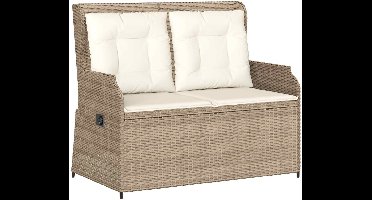 vidaXL - Tuinbank - Beige - poly - rattan