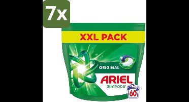 Ariel – Pods 3in1 – Original – 60 wasbeurten - Bulkverpakking - 7 stuks
