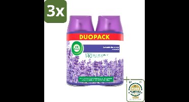 3 x Air Wick Freshmatic - Luchtverfrisser Navulling - Pure Fresh Lavendel - Bundel - 2x250ml - Grootverpakking - Luchtverfrisser - Geurverspreider - Lavendel - Geur - Geurnavulling