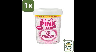 1 x The Pink Stuff - Vlekverwijderaar - Voor Witte Was - 1kg- Vlekverwijderaar Witte Was - Vlekkenverwijderaar - Poeder Voor Was - Voorwasmiddel - Witte Stoffen Reinigen