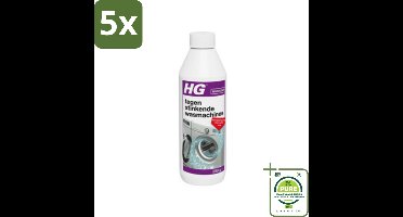 5 x HG - Tegen Stinkende Was - Verwijdert Aanslag Door Vuil & Zeep - 550 g - Grootverpakking - Wasmachine Reiniger - Wasmachine Schoonmaken - Wasmachine Geur - Wasmachine Stinkt - Wasmachine Onderhoud