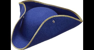 Venetiaanse driesteek hoed blauw