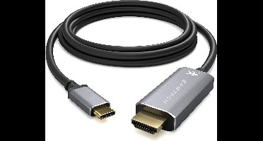 SAMTECH USB C naar HDMI Kabel - HDMI Switch - 4K@30Hz - 1.8 meter - Premium Gold Plated - Aluminium