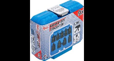 BGS Krachtdoppen set 1/2, veeltand (voor XZN) M4 - M16, 9 delig