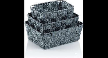 Alvaro Mand Set van 3 Stuks - Grijs - Kela